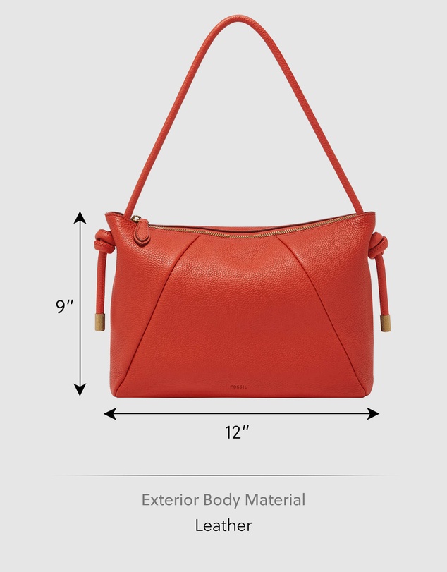 Fossil - Willa Red Leather Shoulder Bag