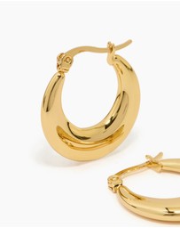 Lovisa - Waterproof Gold Plated Stainless Steel Crescent Hoop Earrings