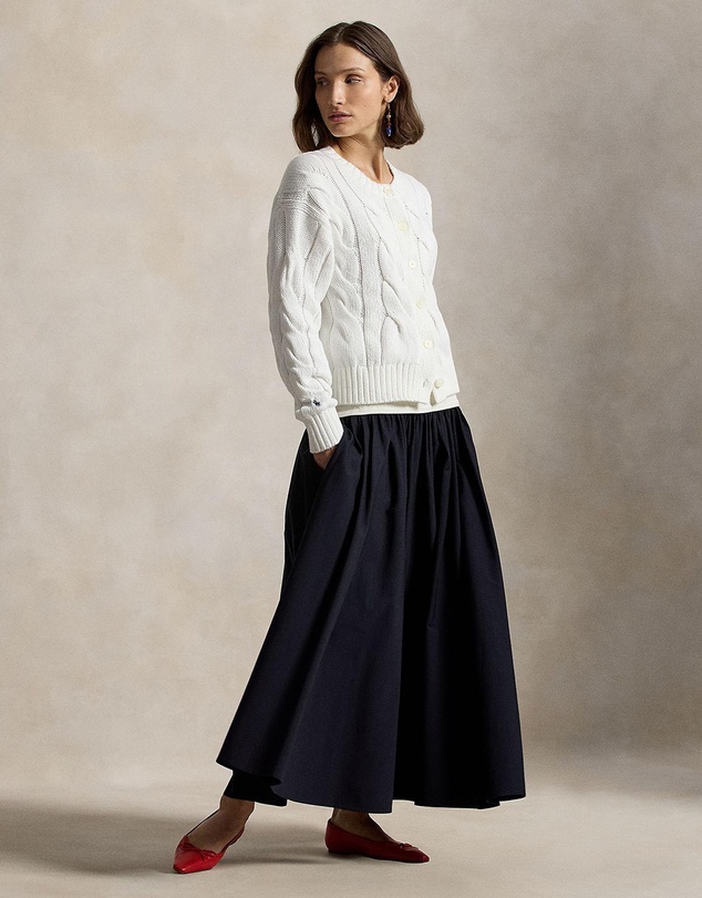 Polo Ralph Lauren - Cable-Knit Cotton Crewneck Cardigan - The ICONIC Exclusive