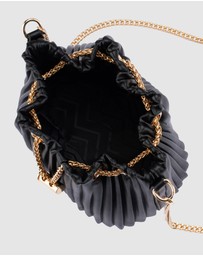 Olga Berg - Remi Pleated Drawstring Bag