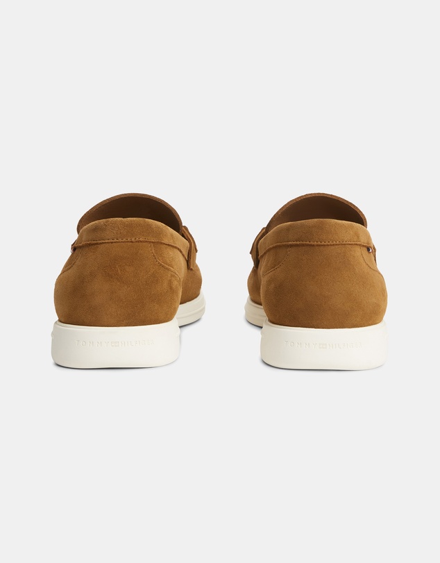 Tommy Hilfiger - Malko Light Suede Flag Hardware Loafers - Men's