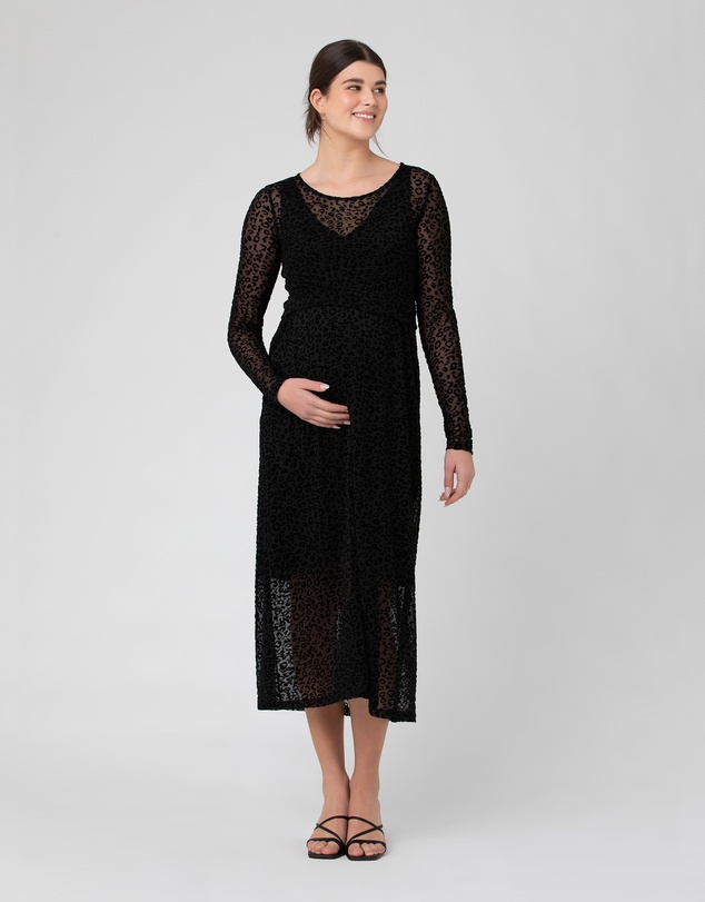 Ripe Maternity - Leo Flocked Nursing Dress