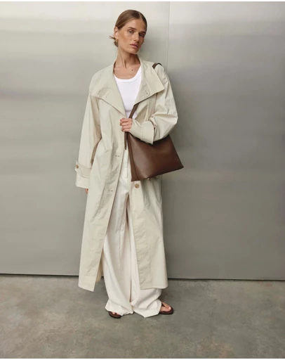 VESTIRSI - Harper Chocolate Leather Hobo