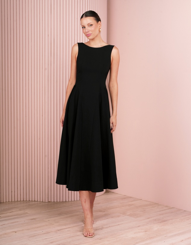 Azzurielle - Parrie Full Skirt Midi Dress