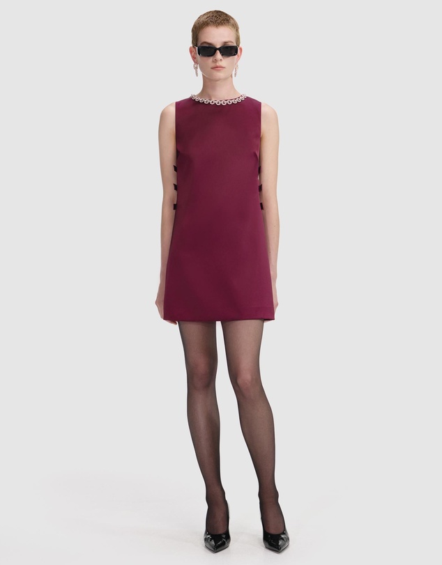 Self Portrait - Satin Cut Out Mini Dress
