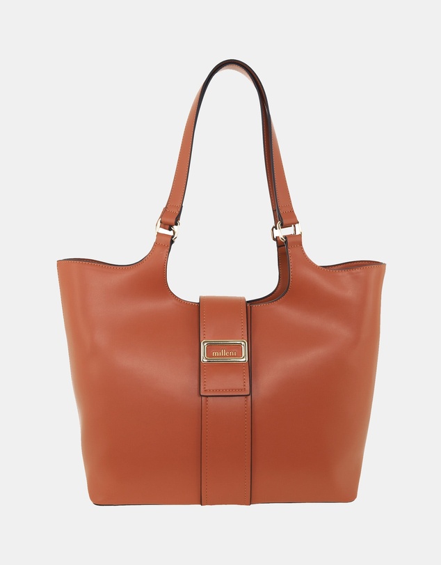 Milleni - Milleni Ladies Vegan Leather Fashion Caryall Tote Bag