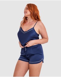 Bras N Things - Liquid Satin Shorts - Navy