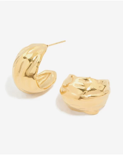 Lovisa - Waterproof Gold Plated Stainless Steel Curved Hoop Earrings