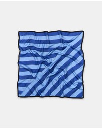 Oroton - Slub Silk Stripe Scarf