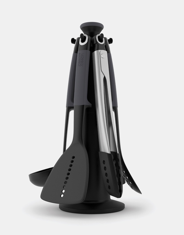 Joseph Joseph - Elevate™ Carousel 6-piece Utensil Set with Tongs (Grey)