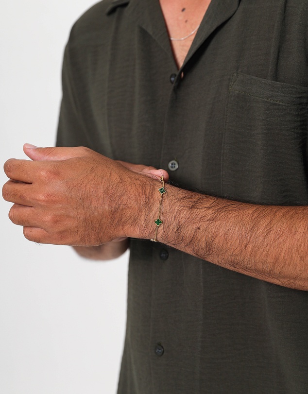 Kuzzoi - ICONIC EXCLUSIVE - Cloverleaf Bracelet in Gold-Plated 925 Sterling Silver
