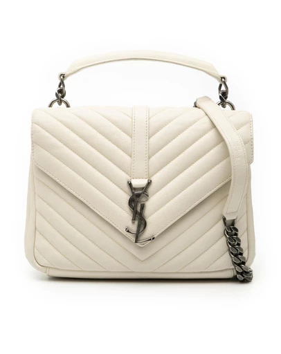 Pre-Loved by Azura Reborn - Pre-Loved Medium Chevron Sheepskin Monogram College Satchel