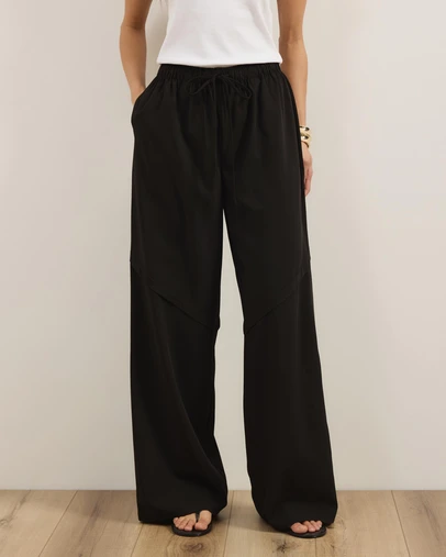 Atmos&Here - Zoe Relaxed Drawstring Pants With Seam Detail