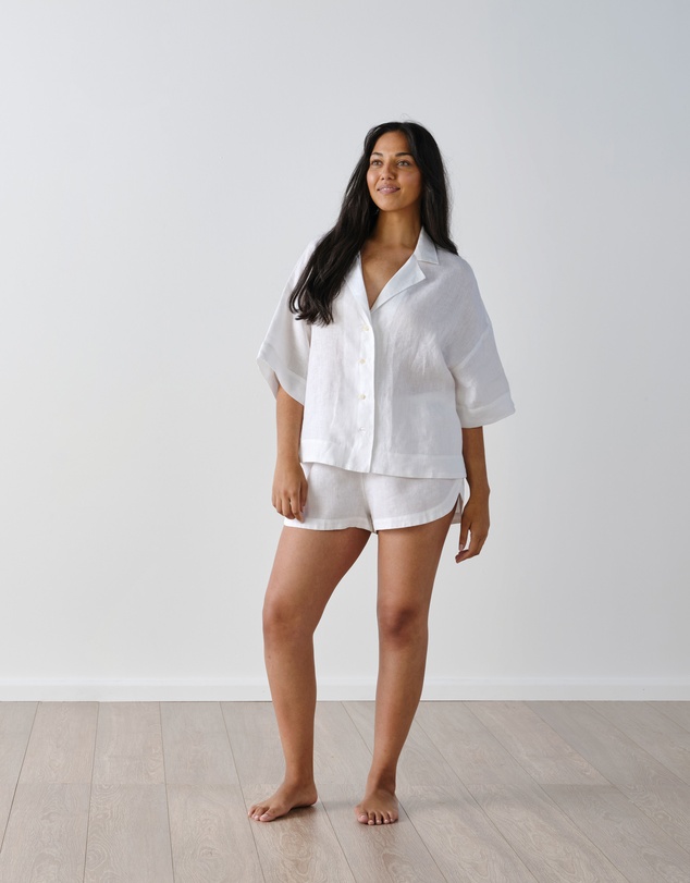 Linen House - Nimes Pure Linen Wide-Sleeved Shirt