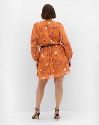 City Chic - Plus sizeMaddie Print Dress - amber
