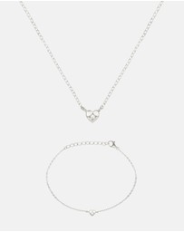 SAINT VALENTINE - The Mini Heart Duo Set - Silver