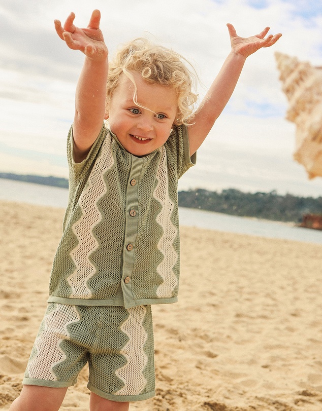 Kynd Baby - Knit Shirt in Sage