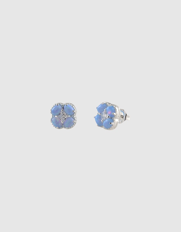 Von Treskow - Czelline Opal Clover Stud Earrings