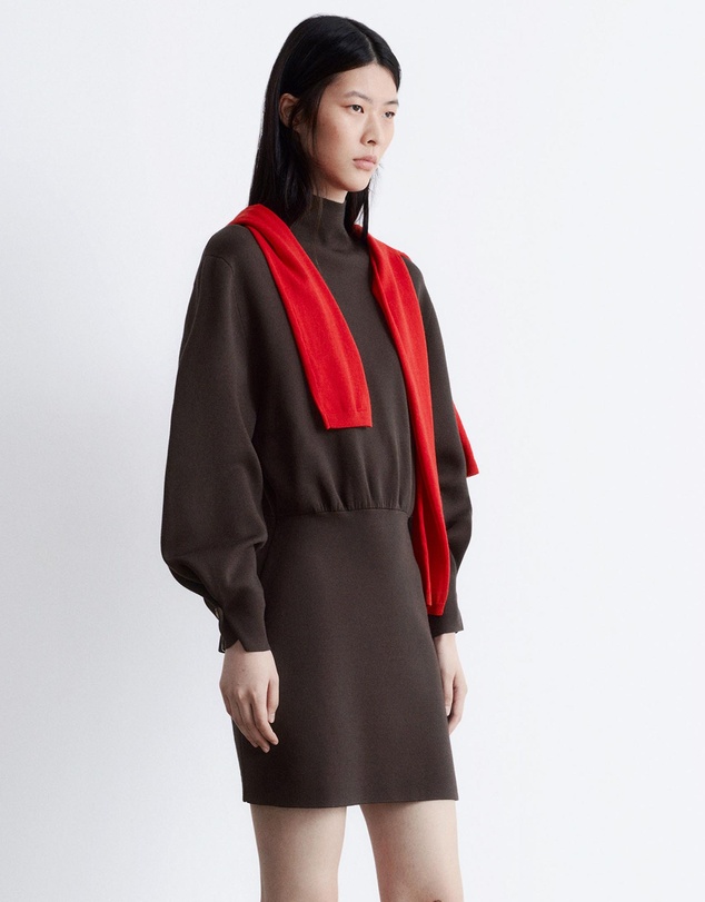 & Other Stories - Knitted Mock-Neck Mini Dress
