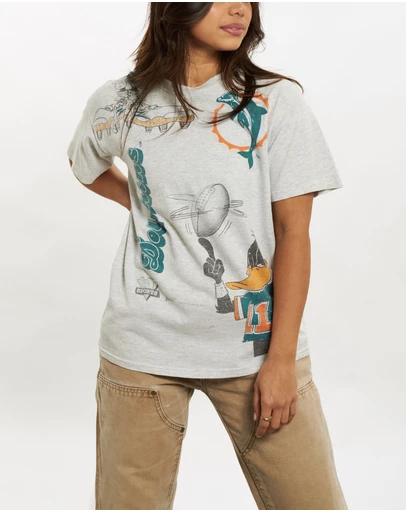 Vintage by The Real Deal - Pre Loved - 1993 NFL Miami Dolphins x Looney Tunes Tee