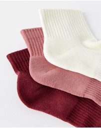 Cotton On Body Active - 3-Pack Body Quarter Crew Socks