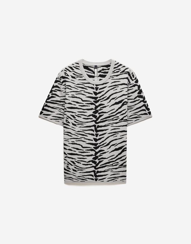 Calibre - Relaxed Zebra Jacquard T-shirt Zinc