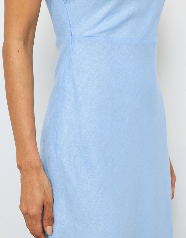 AERE - Gigi Beaded Linen Midi Dress