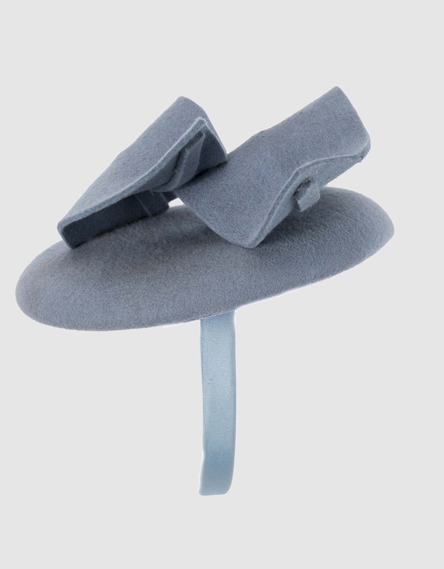 Max Alexander - Felt Winter Blue Pillbox Fascinator
