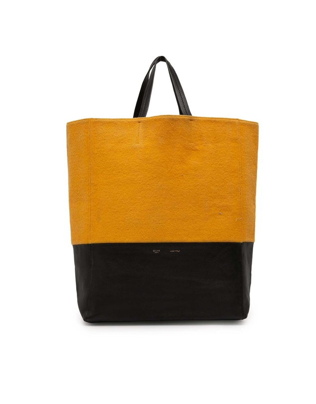 Pre-Loved by Azura Reborn - Pre-Loved Small Bicolor Suede and Calfskin Vertical Cabas Tote