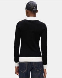 Karl Lagerfeld - Button Detail Neck Knitwear