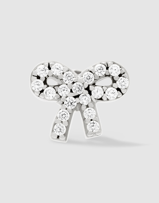 Wanderlust + Co - Bow Pave Flat Back Earring