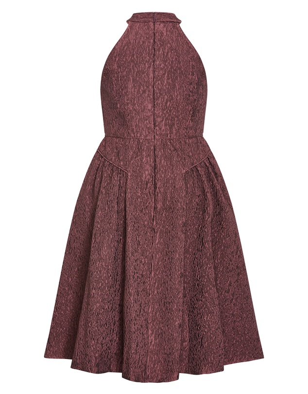 City Chic - Halter Jacquard Midi Dress