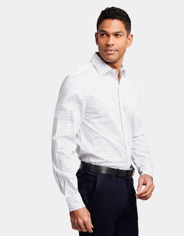 Brooksfield - MODERN RETRO PRINT REG FIT BUSINESS SHIRT