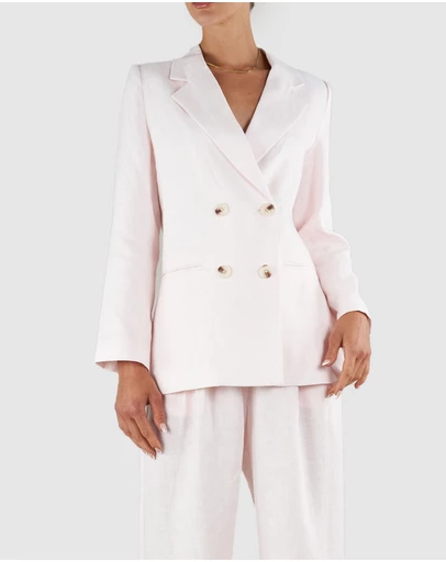 Amelius - Azure Linen Blazer