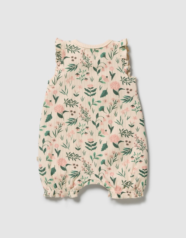 Wilson & Frenchy - Sweet Bloom Organic Ruffle Zipsuit - Babies