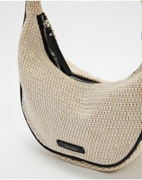 Calvin Klein - Pinched Raffia Medium Shoulder Bag