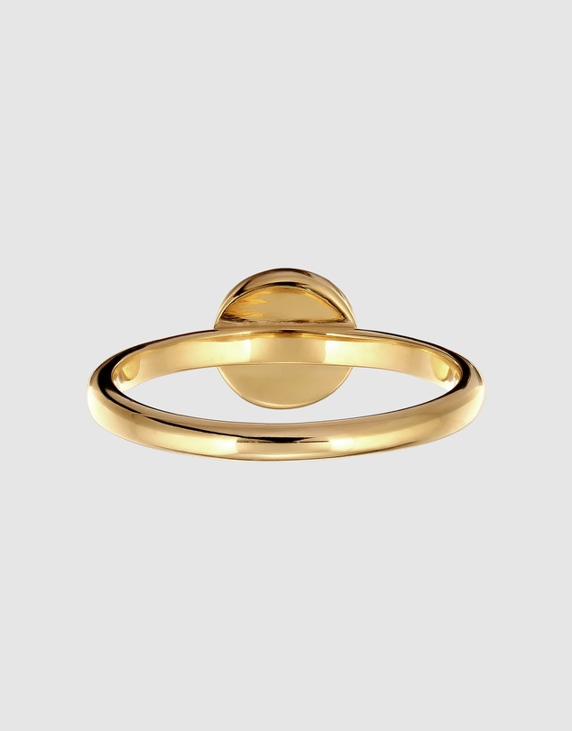 Elli Jewelry - Ring Feldspar 925 Sterling Silver Gold-Plated