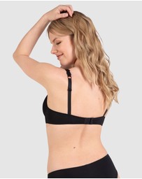 Naturana - Seamless Padded Underwire T-Shirt Bra With Lace Straps