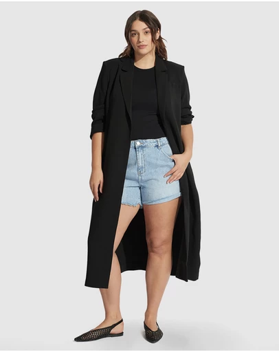 Decjuba - Harper Rolled Cuff Denim Shorts
