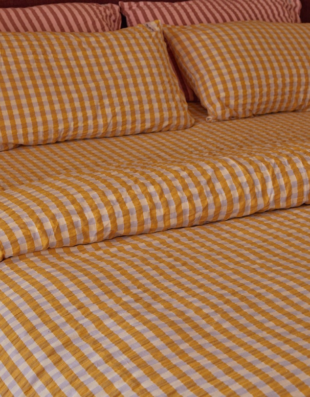Mosey Me - Mango Seersucker Quilt Cover