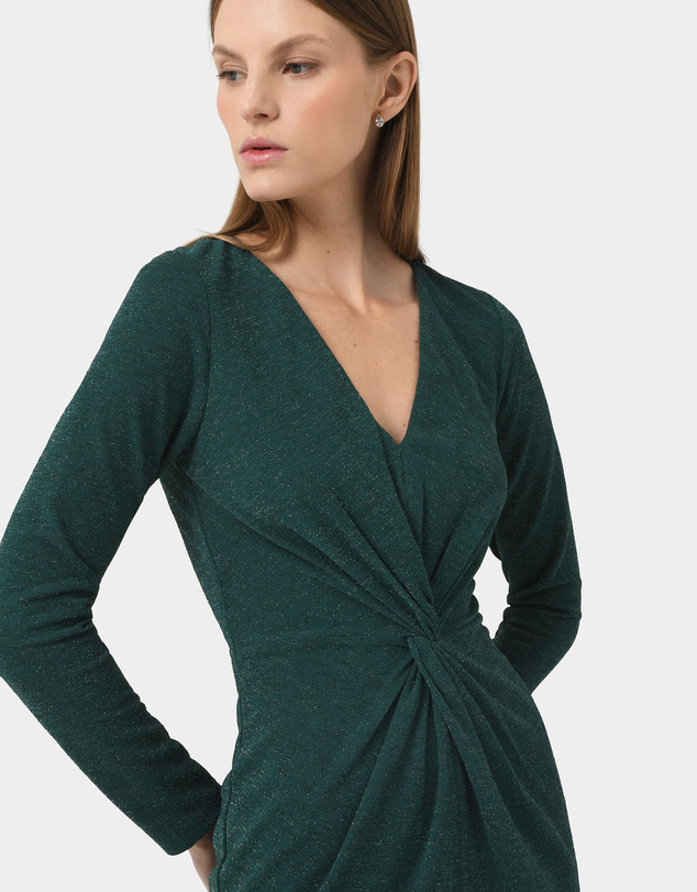 Forcast - Giada Twist Knit Glitter Dress