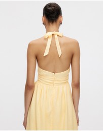 Minima Esenciales - Thalia Halter Midi Dress