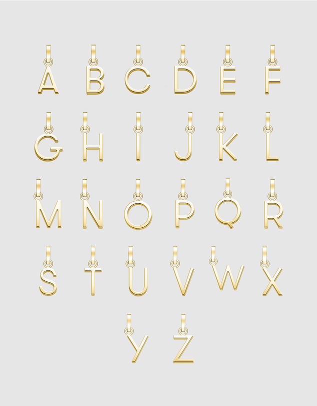 Rosefield - Pendant Gold Tone Letter Y