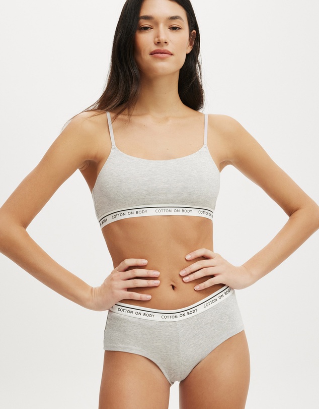 Cotton On Body - Branded Cotton Scoop Bralette