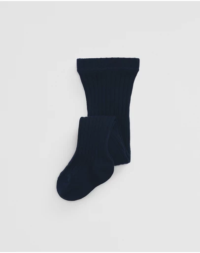 Country Road - Organically Grown Cotton Blend Rib Tights