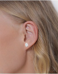 Elli Jewelry - Earrings Stud with Stone Crystals 925 Sterling Silver