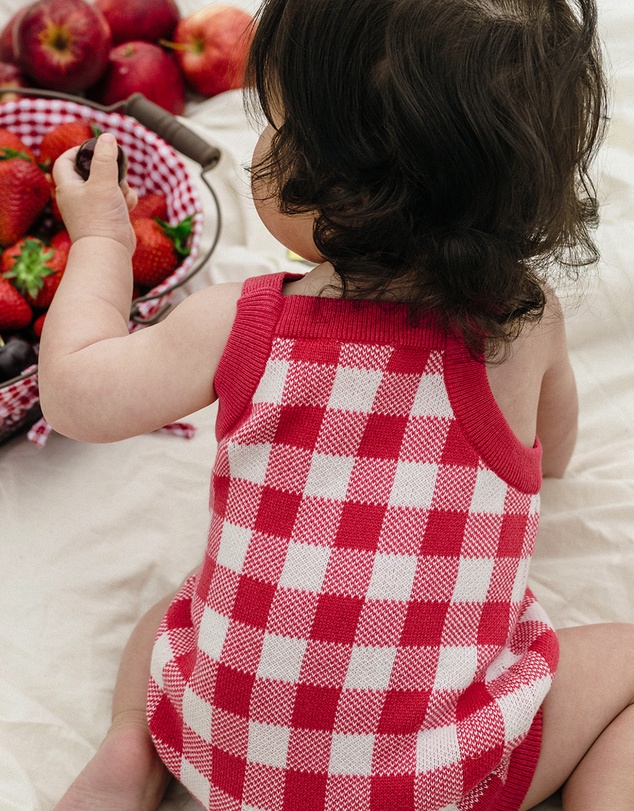 Kynd Baby - Miffy Knit Romper in Cherry