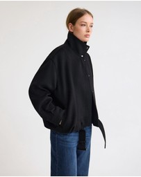 Oxford - Emma Wool Blend Funnel Trim Jacket