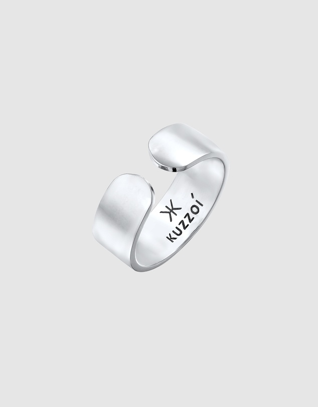 Kuzzoi - ICONIC EXCLUSIVE - Open Polished Band Ring in 925 Sterling Silver