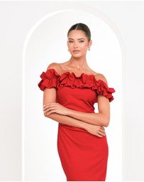 Pilgrim - Clara Off Shoulder Midi Dress